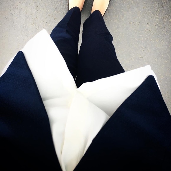 Banana Republic Navy Blue Ryan Tuxedo Pants (size 8p) - Picture 12 of 14